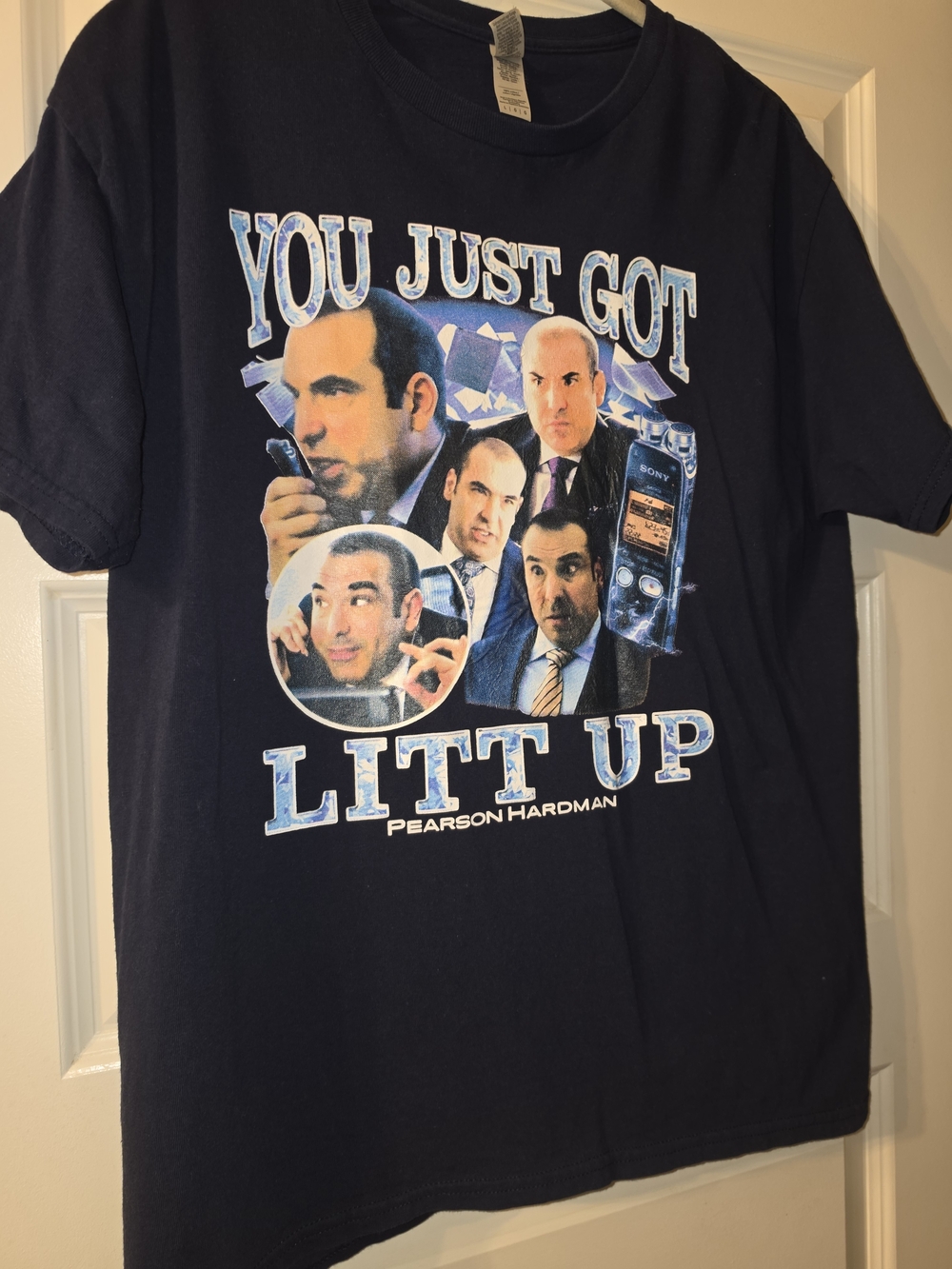 Gildan Black 'You Just Got Litt Up' Multi-Color Graphic Tee